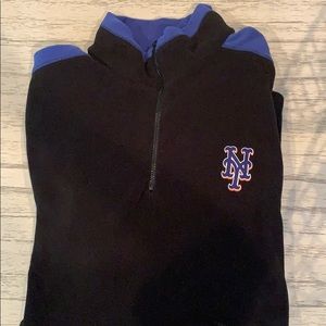 Mets fleece like half zipper sweatshirt